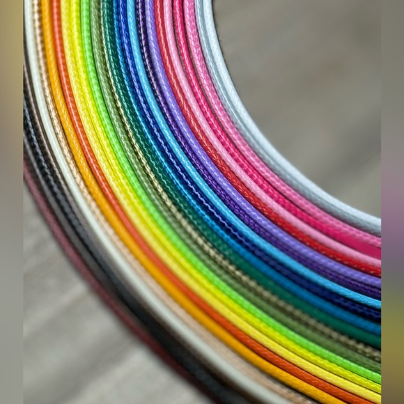 25pc COLORED WAX CORD NECKLACES DIY JEWELRY MAKING CRAFTING SUPPLIES BULK BUNDLE - Picture 4 of 15